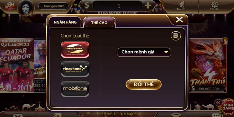 Hướng dẫn rút tiền X8 qua thẻ cào điện thoại