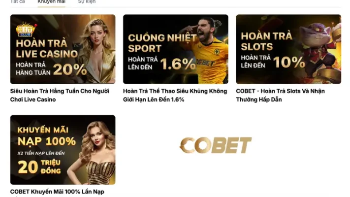 Khuyến mãi đa dạng - Điểm cộng lớn tại Cobet
